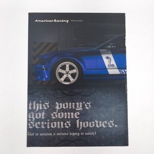 VTG Ford Mustang Shelby GT500 Advertising Print Ad Garage Wall Art Blue Supercha
